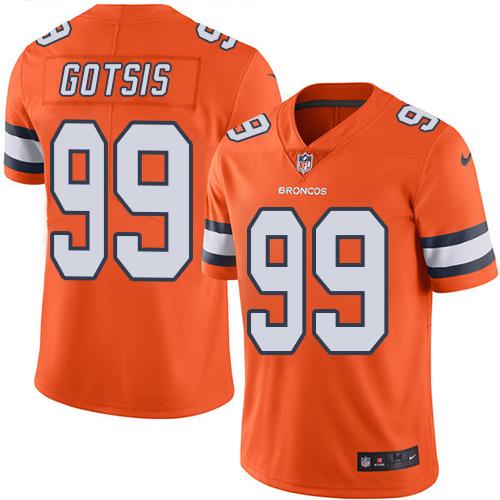 Nike Broncos #99 Adam Gotsis Orange Men's Stitched NFL Limited Rush Jersey - Click Image to Close